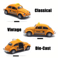 Carro de corrida vintage modelo fusca clássico miniatura  fundido 15 cm, liga de metal de alta qualidade, puxador manual, adequado para maiores de 3 anos, carro clássico colecionável
