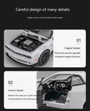 Dodge Challenger Hellcat Toy Car para 1:32 Escala Die Cast Metal Cars Toy Pull Back Hellcat Model Cars com Som e Luz Hellc