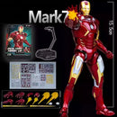Homem de Ferro FondJoy LED MK42 MK43 MK46 MK1 MK2 MK3 MK4 Brinquedos DIY Figura de Ação Coleção Tony Stark Modelo de Anime Presente para Crianças