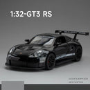 GT3-RS Targa 4S Carro Esportivo Brinquedo Leve Som Puxar Para Trás Liga Fundida Carros de Corrida Coleção Presente Meninos