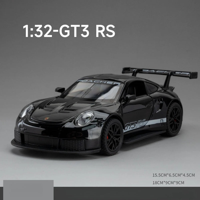 GT3-RS Targa 4S Carro Esportivo Brinquedo Leve Som Puxar Para Trás Liga Fundida Carros de Corrida Coleção Presente Meninos