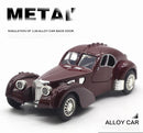 Bugatti 57SC Atlantic Classic Car Simulação Diecast Metal Alloy Model Car Coleção de brinquedos para crianças Presentes