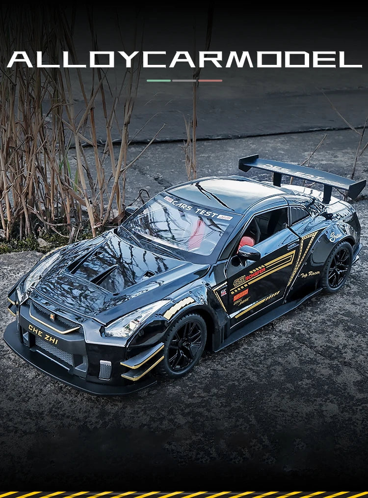 Nissan Skyline Ares GTR R35 Diecasts e veículos de brinquedo, modelo de carro de brinquedo de metal, simulação de alta qualidade, coleção de brinquedos para crianças