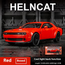 Dodge Challenger Hellcat Toy Car para 1:32 Escala Die Cast Metal Cars Toy Pull Back Hellcat Model Cars com Som e Luz Hellc