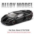REVUELTO Miniatura Modelo Brinquedo Carros Esportivos Liga Fundida Supercarros Som Luz Portas Abertas Puxe para Trás para Presentes de Crianças
