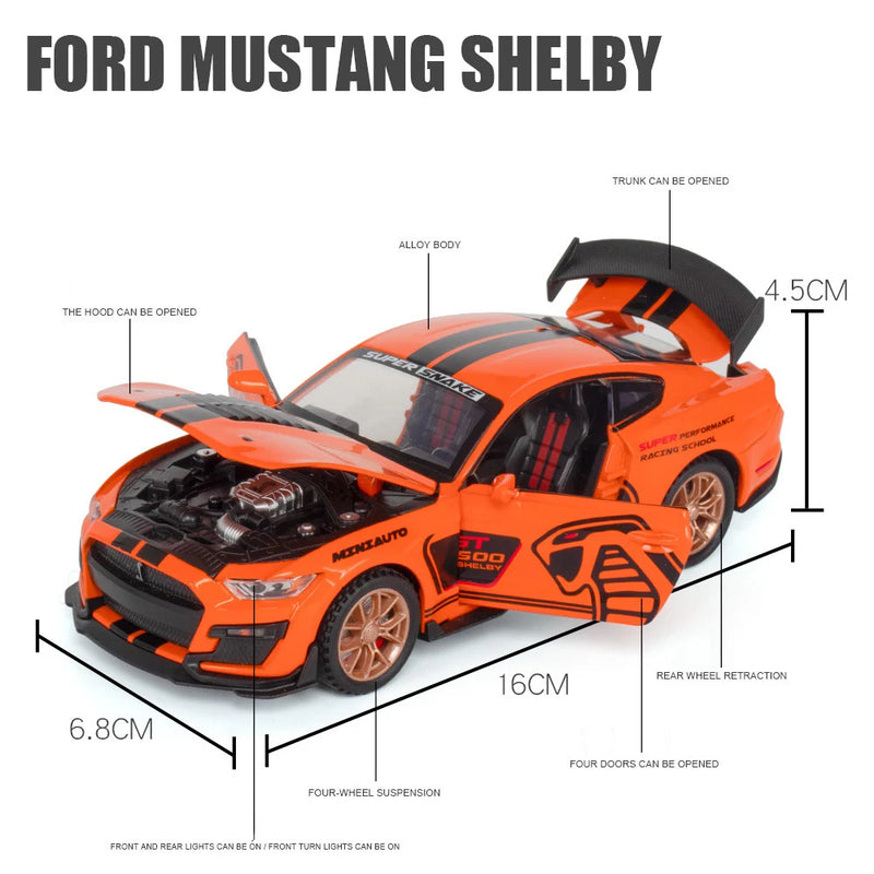 GT500 Supercar Racing Model Car Toy Boy Diecast Metal Vehicle One Piece Hot Wheels Fast and Furious Premium Collection