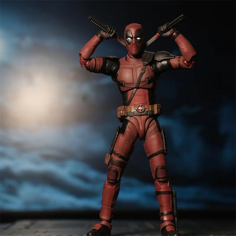 Deadpool Deadpool e Wolverine SHFiguarts Joint Movable New Mutants Wilson Comics SHF Modelo de filme Brinquedo para crianças Presente