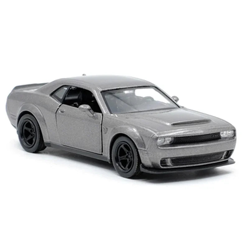 Dodge Challenger SRT Demon Sports Car Alloy Diecast Car Modelo de brinquedo com retrocesso para crianças Presentes Coleção de brinquedos