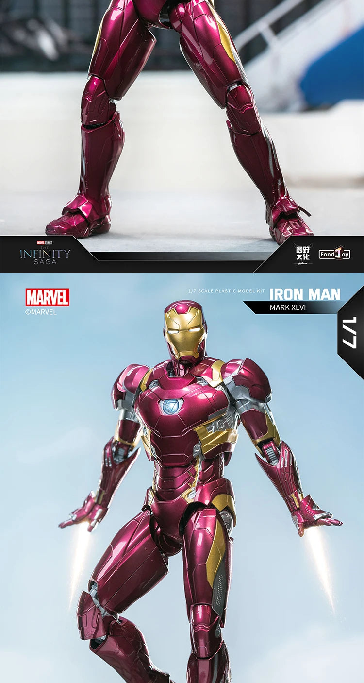 Homem de Ferro FondJoy LED MK42 MK43 MK46 MK1 MK2 MK3 MK4 Brinquedos DIY Figura de Ação Coleção Tony Stark Modelo de Anime Presente para Crianças