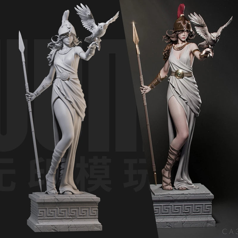 1/24 Deuses Gregos 3206 Mitologia Ocidental GK Modelo Branco Portátil Modelo de Soldado Impresso em 3Dl