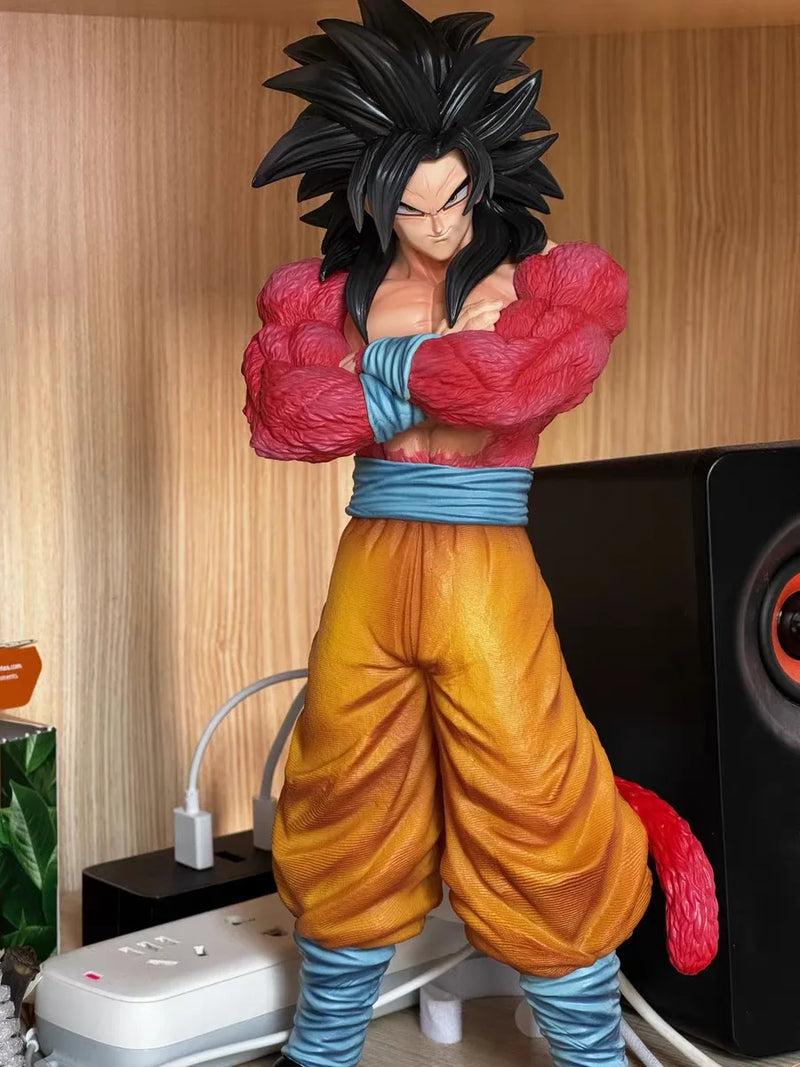 Dragon Ball GT Cabeças Duplas Super Saiyan Son Goku Figura Planb SSJ4  Modelo de Pvc Estátua Bonecas Coleções Decoração Brinquedos Presentes