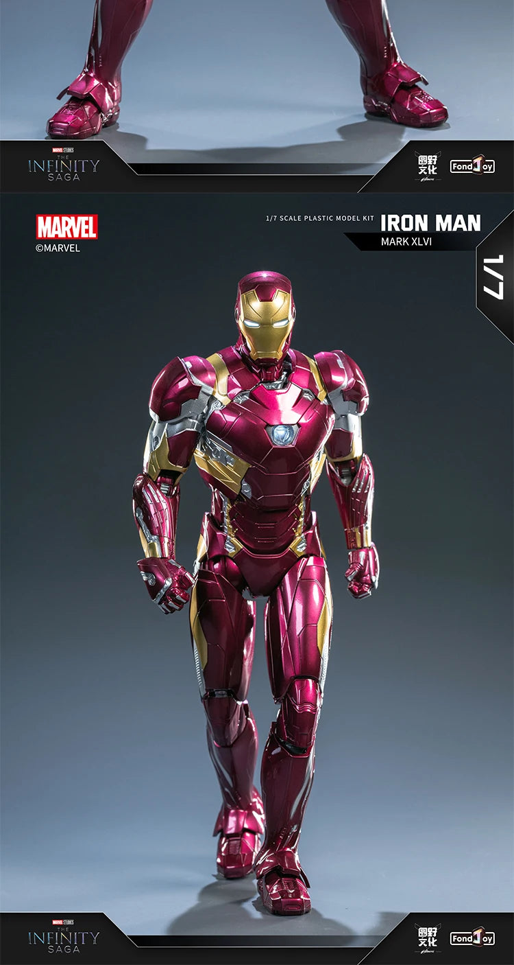 Homem de Ferro FondJoy LED MK42 MK43 MK46 MK1 MK2 MK3 MK4 Brinquedos DIY Figura de Ação Coleção Tony Stark Modelo de Anime Presente para Crianças