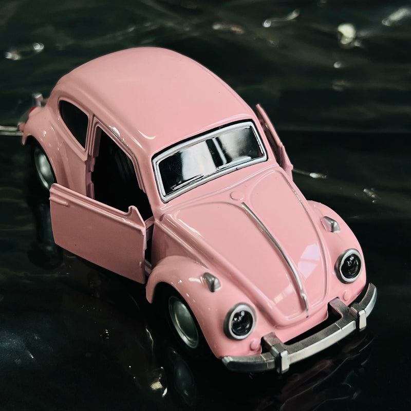 Carro antigo esportivo modelo fusca clássico miniatura brinquedo de carro de liga leve de alta qualidade com porta dupla, decoração , presentes