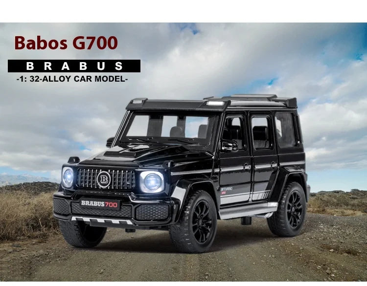 G700 Liga Modelo de Carro Simulação Brinquedo Diecast Veículos Off-road SUV Com Som e Luz Colecionável Presente Infantil 1/32 G700 Liga