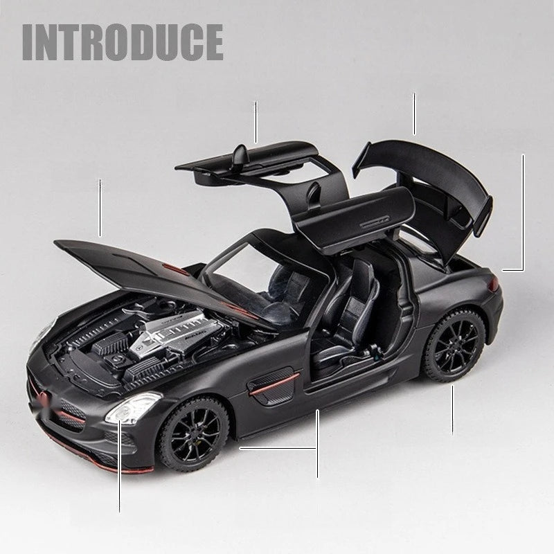 Simulado Benz AMG Carro Esportivo SLS Liga Modelo de Carro Modelo de Carro Ornamento Menino Crianças Carro Brinquedos