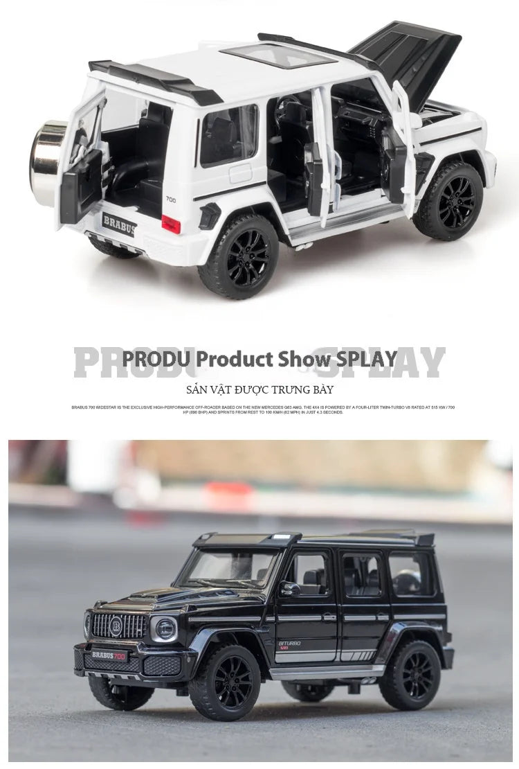 G700 Liga Modelo de Carro Simulação Brinquedo Diecast Veículos Off-road SUV Com Som e Luz Colecionável Presente Infantil 1/32 G700 Liga