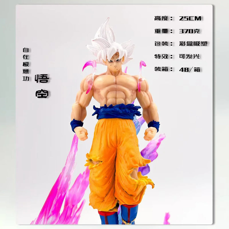 Dragon Ball de 25 cm, figura de Goku, figura de Super Saiyajin, modelo de PVC, estátua, decoração de quarto, coleção de brinquedos, ornamentos e presentes