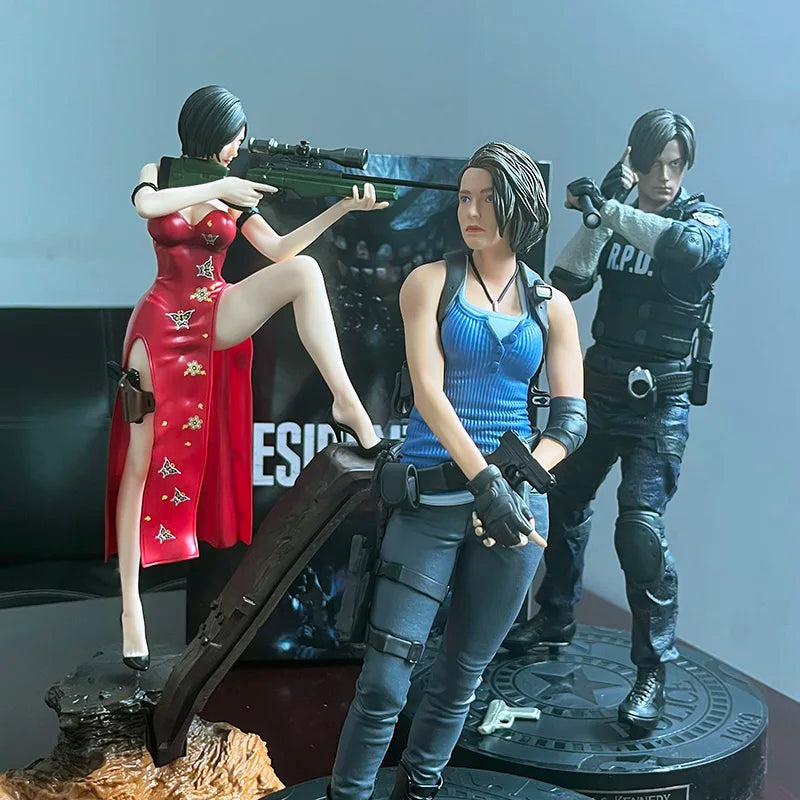 Figura de anime Residente Evil Risco Biológico JILL VALENTINE Leon Scott Kennedy Ada Wong  Game Modelo Brinquedo Coleção, Presentes