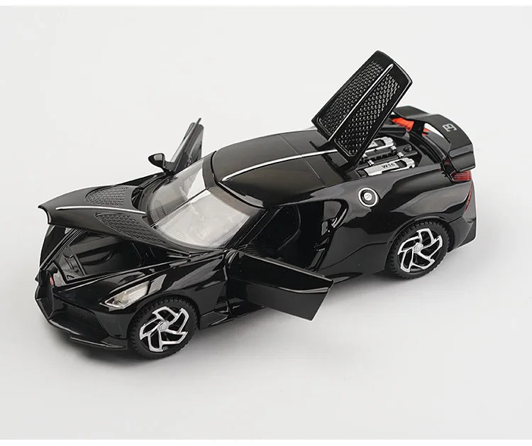 Brinquedos Bugatti La Voiture Noire Liga Fundida Simulação Brinquedo Veículos Modelos Meninos Presentes para Crianças