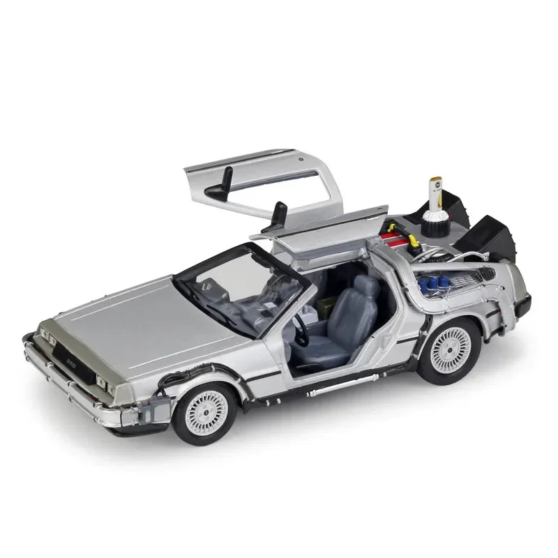 Delorean De Volta para o Futuro Máquina do Tempo Diecast Liga Modelo Carro de Metal para Meninos Brinquedo Coleção de Presentes