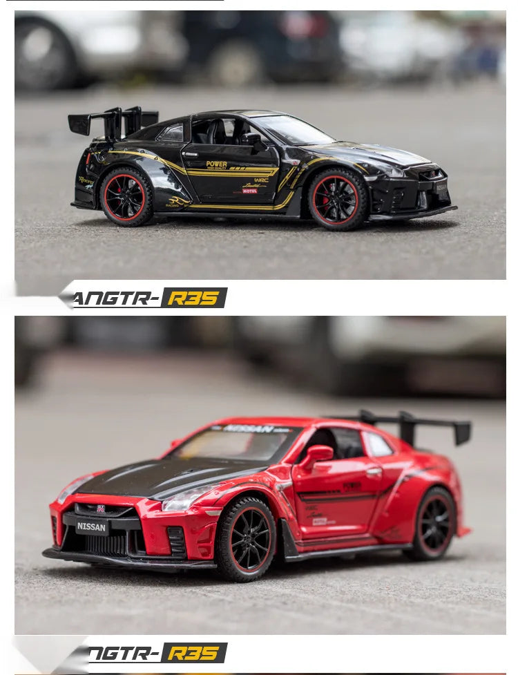 NISSAN GTR R35 Carro Esportivo Liga Modelo de Carro Diecasts e Veículos de Brinquedo Carros de Brinquedo Simulação Brinquedos Infantis para Presentes de Crianças Brinquedo