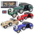 Miniatura Bentley 8 L 1930 Carro Clássico Metal Luxo Cor Vermelho, Verde, Caramelo  Carro vintage retrô retrátil de liga metálica, simulação de som e luz, frete grátis