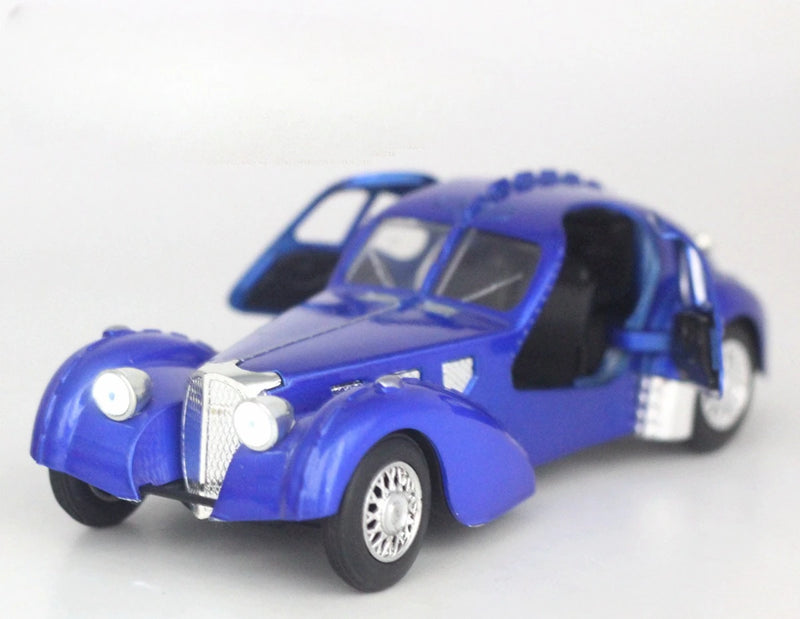 Bugatti 57SC Atlantic Classic Car Simulação Diecast Metal Alloy Model Car Coleção de brinquedos para crianças Presentes