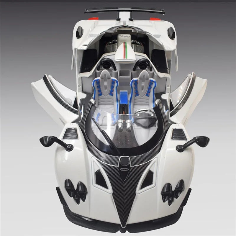 Pagani Zonda HP Barchetta Alloy Concept Sports Car Modelo Diecasts Metal Racing Vehicles Modelo de carro com som e luz Brinquedo para crianças Presente