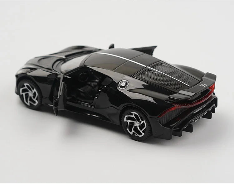 Brinquedos Bugatti La Voiture Noire Liga Fundida Simulação Brinquedo Veículos Modelos Meninos Presentes para Crianças