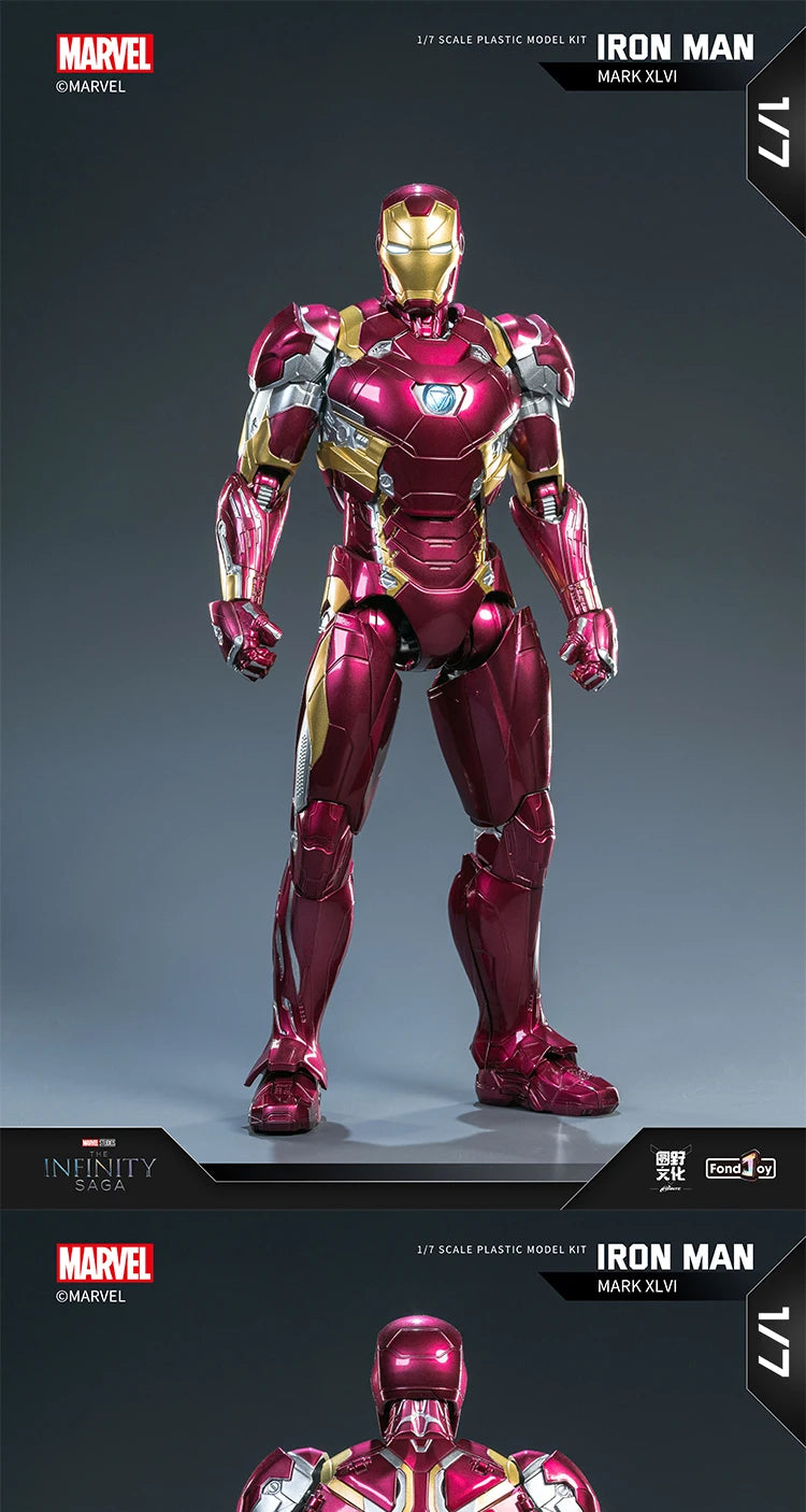 Homem de Ferro FondJoy LED MK42 MK43 MK46 MK1 MK2 MK3 MK4 Brinquedos DIY Figura de Ação Coleção Tony Stark Modelo de Anime Presente para Crianças