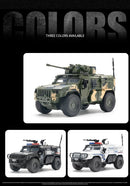 Carro de polícia blindado SWAT em escala 1:32, modelo de brinquedo de metal fundido, com absorção de choque, caminhão pesado, brinquedo com som e luz, presente para crianças