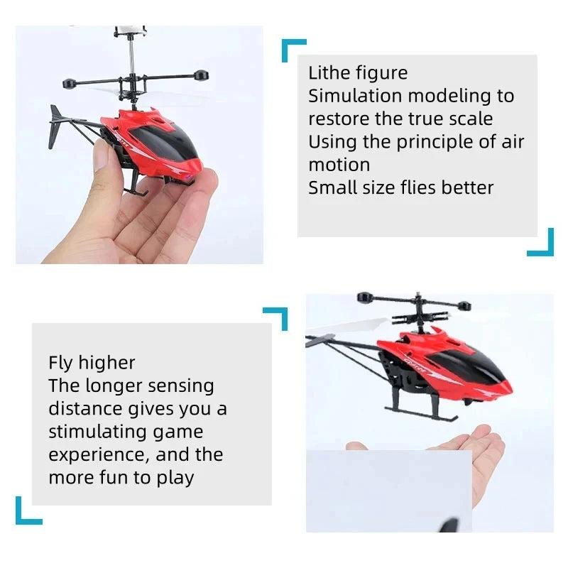 Rechargeable Mini RC Drone Remote Safe Fall-resistant RC Helicopters Drone Children Toys（No remote control battery