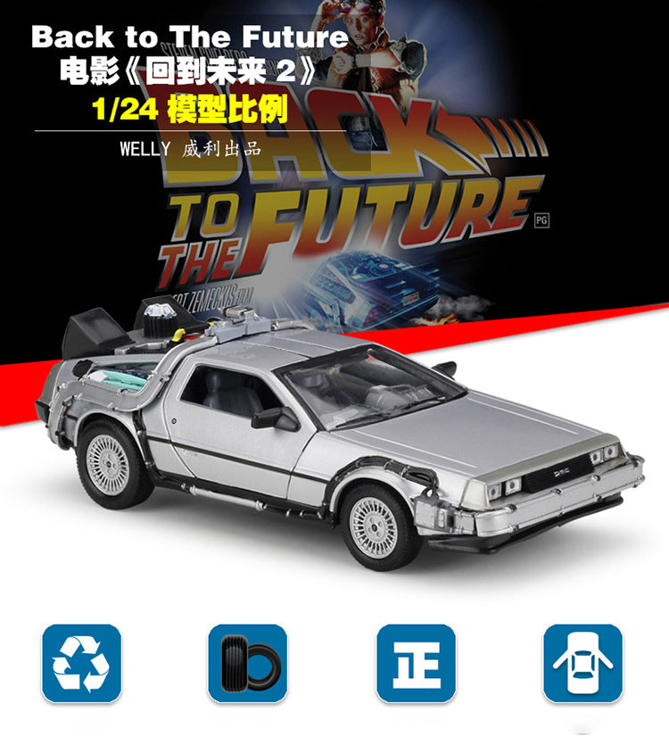 Delorean De Volta para o Futuro Máquina do Tempo Diecast Liga Modelo Carro de  Metal para Meninos Brinquedo Coleção de Presentes