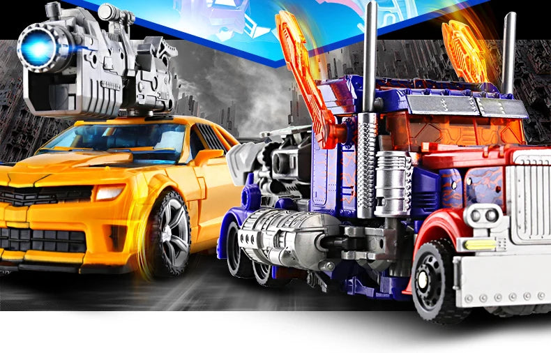 Transformers  Brinquedos de transformação Robô Carro Liga de Plástico YS04A Optimu Prim Figura de Ação Anime Filme Série Presente de Aniversário para Crianças