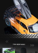 ONE Sports Car Modelo Brinquedo Modificado Metal Diecast Veículos de Roda Livre Simulação Som e Luz Presente para Crianças