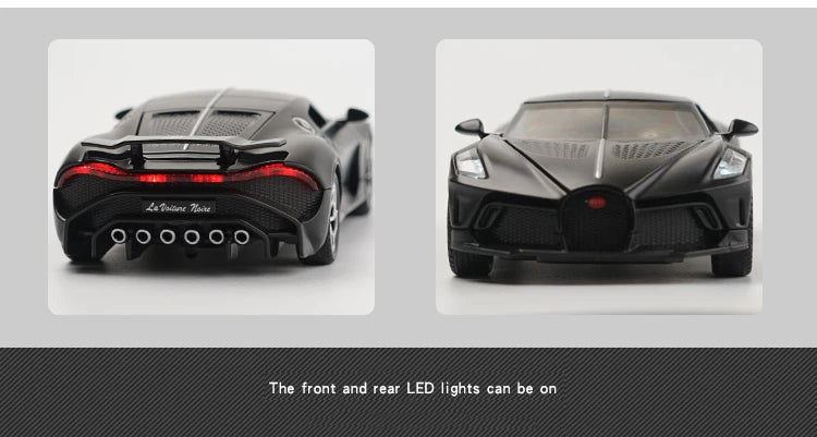 Brinquedos Bugatti La Voiture Noire Liga Fundida Simulação Brinquedo Veículos Modelos Meninos Presentes para Crianças