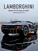 Lamborghini Centenario Lp770 diecast  modelo carros liga automóveis brinquedos presente para crianças puxar para trás luz música