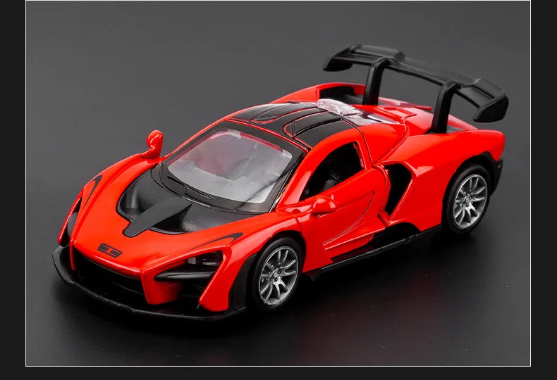 Modelo de carro de liga leve, brinquedo infantil, modelo de carro com som e luz, carro de exposição, brinquedo não controlado por rádio