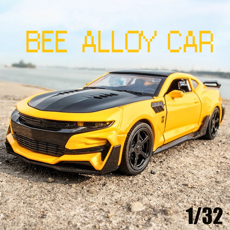 BEE Alloy Racing Sport Car Modelo Diecast & Toy Vehicles Metal Decoração Som Luz Coleção Brinquedos para Meninos Presente