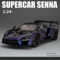 McLaren Senna Liga de Metal Fundido Modelo de Carro Som e Luz Coleção Hobby Super Racing Serie Presente de Aniversário para Menino