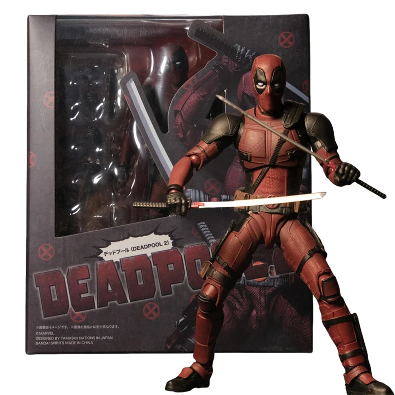 Deadpool Deadpool e Wolverine SHFiguarts Joint Movable New Mutants Wilson Comics SHF Modelo de filme Brinquedo para crianças Presente