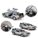DeLorean Time Machine De Volta para o Futuro Modelo de Carro de Metal Fundido Simulação Coleção Brinquedo Infantil Presente
