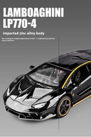 Lamborghini Centenario Lp770 diecast  modelo carros liga automóveis brinquedos presente para crianças puxar para trás luz música
