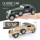 Miniatura Bentley 8 L 1930 Carro Clássico Metal Luxo Cor Vermelho, Verde, Caramelo  Carro vintage retrô retrátil de liga metálica, simulação de som e luz, frete grátis