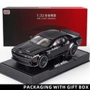Dodge Challenger Hellcat Toy Car para 1:32 Escala Die Cast Metal Cars Toy Pull Back Hellcat Model Cars com Som e Luz Hellc