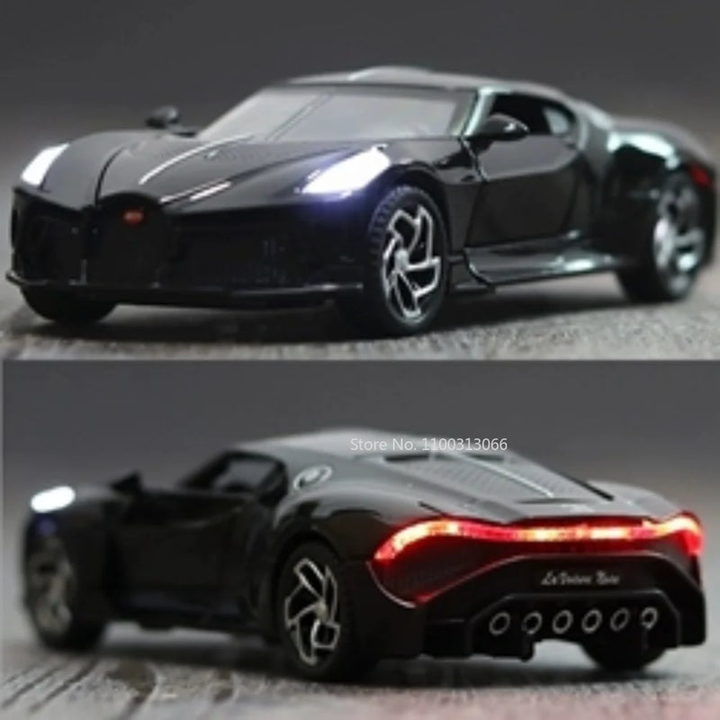 Brinquedos Bugatti La Voiture Noire Liga Fundida Simulação Brinquedo Veículos Modelos Meninos Presentes para Crianças