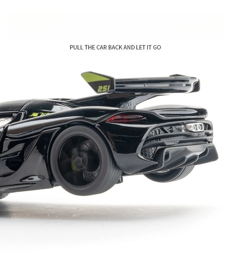1:32 Scale Alloy Supercar Toy Car Model with Sound & Light, Retro Pullback Action - Ideal Gift for Kids, Authentic Detai