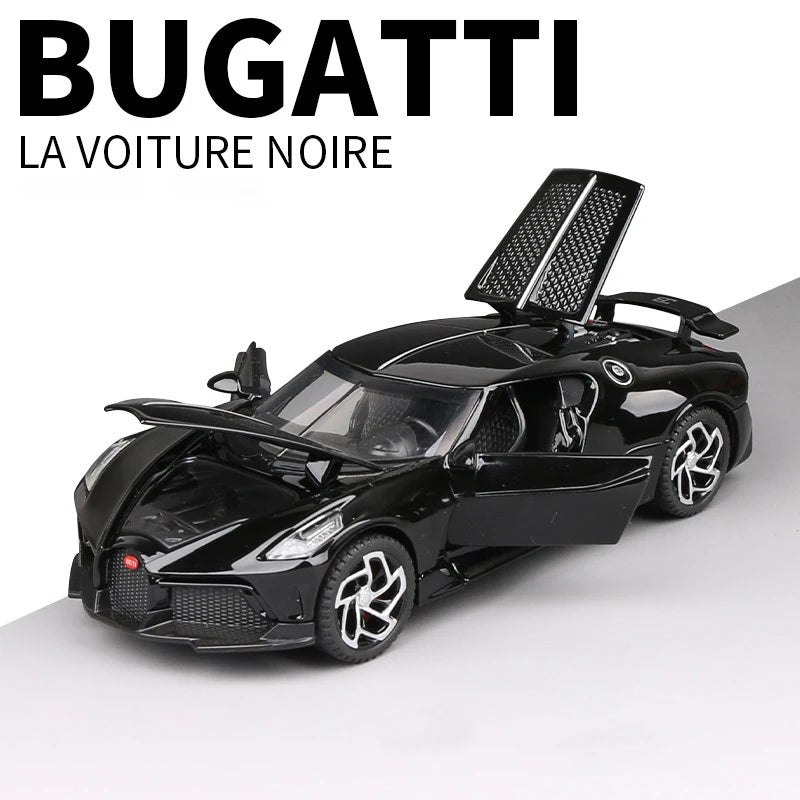 Brinquedos Bugatti La Voiture Noire Liga Fundida Simulação Brinquedo Veículos Modelos Meninos Presentes para Crianças