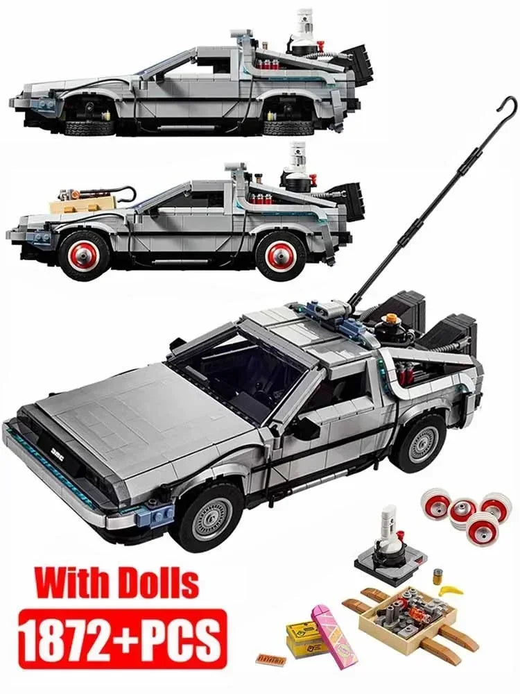 DeLorean De Volta para o Futuro – Blocos de Construção 35,5 cm | Carro Colecionável DMC-12 com Detalhes Fieis  Brinquedos para Presentes e coleções