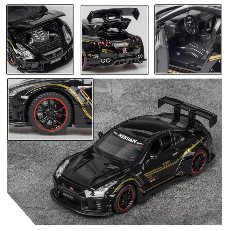 NISSAN GTR R35 Carro Esportivo Liga Modelo de Carro Diecasts e Veículos de Brinquedo Carros de Brinquedo Simulação Brinquedos Infantis para Presentes de Crianças Brinquedo